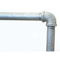 ジャックポット ガス管ハンガーラック 固定式 GS-HR120F 1台 幅1200×奥行465×高さ1595mm キャスター付 おしゃれデザイン スチール製