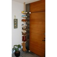 ドリームウェア　ドリームハンガー　ワンタッチ式突っ張りシリーズシューズタワー　幅220×奥行230×高さ1700-2800mm　ナチュラル　（直送品）