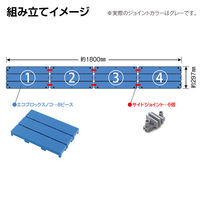 テラモト エコブロックスノコ 青 600×1800 セット品 MR-986-642-0 1セット