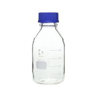 アズワン ねじ口瓶丸型(デュラン(R)) 青キャップ付 500mL 2-077-04 1セット(5本)（直送品）