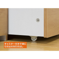 ファミリー･ライフ 木製引出し付きスノコベッド ナチュラルSD　幅1250×長さ2130×高さ730mm　（直送品）