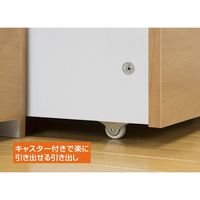 ファミリー･ライフ 木製引出し付きスノコベッド ナチュラルD　幅1450×長さ2130×高さ730mm　（直送品）