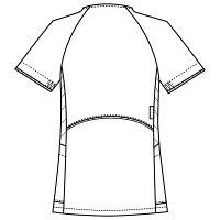 フォーク レディスジップスクラブ ホワイト×Cピンク L 7039EW-13-L 1枚　スクラブ（直送品）