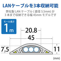 エレコム 床用エコモール ×5個セット LD-GAE1307 1セット(5個入)（直送品）