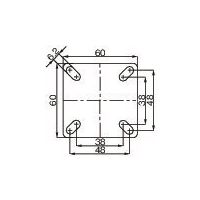 エスコ 50mm キャスター(自在・ツインホイール・後輪ブレーキ) EA986GS-50 1セット(3個)（直送品）