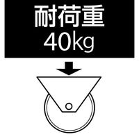 エスコ 50mm キャスター(自在金具・後輪ブレーキ付) EA986GH-1 1セット(3個)（直送品）