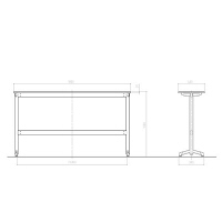 アイリスチトセ　ミーティングテーブル カウンタータイプ（ハイ）　ホワイト　幅1800×奥行400×高さ1000mm　1台　（直送品）