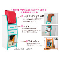 充英アート EVAランドセルラック KRJ-33HO 幅327mm オレンジ 1台　（直送品）