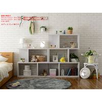 佐藤産業 ライクシェルフ（タイプS） 幅900×高さ1247mm ダークナチュラル LK120-90S_DNA 1台　（直送品）