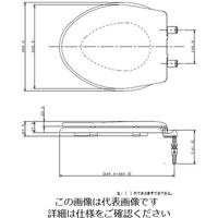 エスコ 便座(前丸/標準・大型兼用/アイボリー) EA763YB-22 1個（直送品）