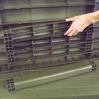 エスコ 1200x450x87mm ラック棚/連結式(OD色/PP製) EA976AL-31 1枚(1個)（直送品）