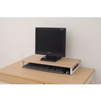 YAMAZENデスク上スタンド 机上台 モニター台 幅590×奥行250×高さ80mmナチュラル/アイボリーDTS-5925(NA/IV)