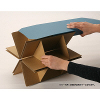 METROCS（メトロクス） カートンファニチャー リキスツール ロー ホワイト MF12-SL-WH 1脚　（直送品）