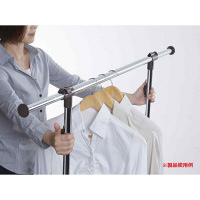 ルミナス ハンガーラック プッシュ式ハンガー「シングルプラス」 瞬間上げ下げ キャスター付 幅調整可能80-130cmGPH-80PSG 1台　（直送品）