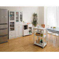 白井産業 セシルナ キッチンワゴン 幅738×高さ850mm ホワイト 1台（直送品）