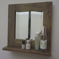 白井産業 ビエンテージ 組立簡単ビンテージ風ミラー付壁掛けラック 1台（直送品）