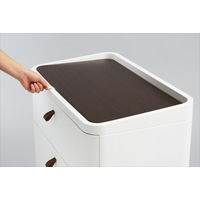 サンカ ロイヤルドロアー チェスト 3段 幅725X奥行410X高さ675mm アースホワイト RD-723WH/DBR 1台　（直送品）