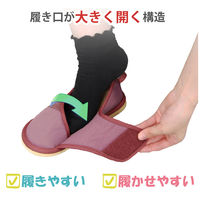 竹虎 転倒予防シューズ つま先つき あずき M 091273 1足 W1799