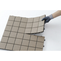 タカショー　敷くだけタイル 磁器A ブラウン　300×300　1セット（9枚入り）　（直送品）