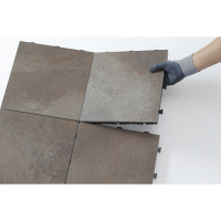 タカショー　敷くだけタイル 磁器B ローズグレー　300×300　1セット（9枚入り）　（直送品）