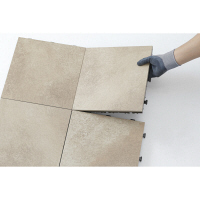 タカショー　敷くだけタイル 磁器B サンドベージュ　300×300　1セット（9枚入り）　（直送品）