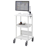 サンワサプライ 電子カルテカート（ホスピタルホワイト）高さ1088mm RAC-HP14HSCW 1台（2梱包）（直送品）