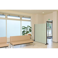 プラチナ万年筆 アコーデオンスクリーン H1650 グリーン（ブロンズ柱） ADS-N016-A1 1台 防炎 クロス衝立 パーテーション（直送品）