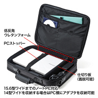 サンワサプライ アクティブビジネスW ブラック/15.6インチワイドまで対応 BAG-PR5N 1個（直送品）