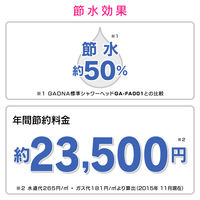 カクダイ ガオナ シャワーヘッドとホースのセット 4段切替 空気を含んだ泡状のシャワー 節水 掃除 やさしい浴び心地 GA-FH014 1個
