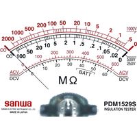 三和電気計器 3レンジ式アナログ絶縁抵抗計 PDM1529S 1台