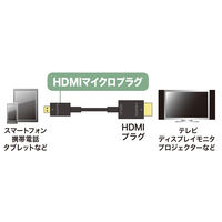 サンワサプライ イーサネット対応ハイスピードHDMIマイクロケーブル 5m KM-HD23-A50K 1本