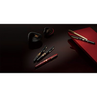 呉竹　くれ竹万年毛筆　蒔絵物語　枝桜　赤　DU181-215　（直送品）