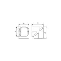 因幡電機産業 ミニスリムコーナー立面90° SCMー66 ブラウン SCM-66-B 1セット(20個)（直送品）