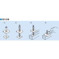 因幡電機産業 チャンネル吊り金具 SCKーW(配管支持金具) SCKー1W 1セット(200個)（直送品）