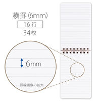 日本ノート　リングメモ　ＳＷ４９Ｃ　Ａ７　茶　10冊　（直送品）