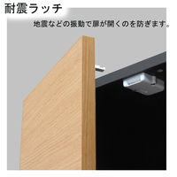 白井産業 ポルターレエントランス ミラー付シューズラック 幅300×奥行364×高さ1800mm ナチュラル（直送品）