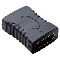 エレコム HDMI延長アダプタ ストレート AFーAF ブラック AD-HDAAS01BK 1個