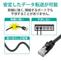 エレコム LANケーブル CAT6 準拠 3m ブラック LD-GPN/BK3 1個