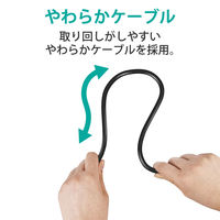 エレコム やわらかLANケーブル CAT6 15m ブラック LD-GPY/BK15 1個（直送品）