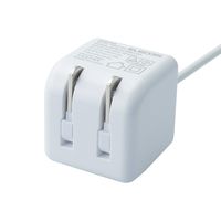 携帯・タブレット・スマホ充電器 急速 1.8A 小型 マイクロBケーブル一体 1m 白 MPA-ACMBC102WH エレコム 1個