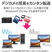 エレコム メモリリーダライタ SD+MS+CF対応 レッド MR-A39NRD 1個