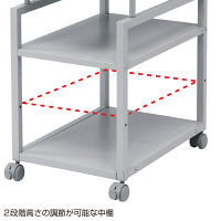 サンワサプライ　サイドデスク　幅400×奥行600×高さ580、700mm　SH-FDSD　（直送品）