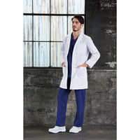 フォーク メンズシングルコート ホワイト L 1537PR-1-L 1枚　白衣　ドクターコート（直送品）