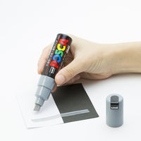 三菱鉛筆 水性顔料マーカー ユニポスカ 太字 PCー8K 灰色(ハイイロ) PC8K.37 1本