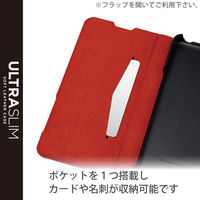 シンプルスマホ6 ケース カバー レザー 手帳型 マグネット フラップ 超軽量 スリム PM-S224PLFUBK エレコム 1個