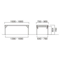 【軒先渡し】ニシキ工業  折りたたみ会議テーブル  幅1800×奥行900×高さ700mm  ホワイト  ATGS-S1890-WH  1台（直送品）