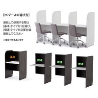 【車上渡し】アール・エフ・ヤマカワ PCブースデスク 基本 幅736×奥行600×高さ1200mm ホワイト Z-SHPCB-70WH 1台（直送品）