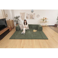 セルタン 洗えるラグ付 ローソファ Mサイズ 幅2000mm ベージュ A682a-689BE 1台（直送品）