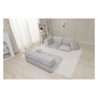 セルタン カバーリング仕様 コーナーソファー3点セット ベロア生地 グレー A573b-722GRY 1台（直送品）