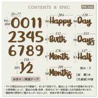 【regalo】 ウッドマンスリーレターバナー 【ナチュラル】 木製バナー 記念写真 WMLB-SW-NA 1セット（直送品）